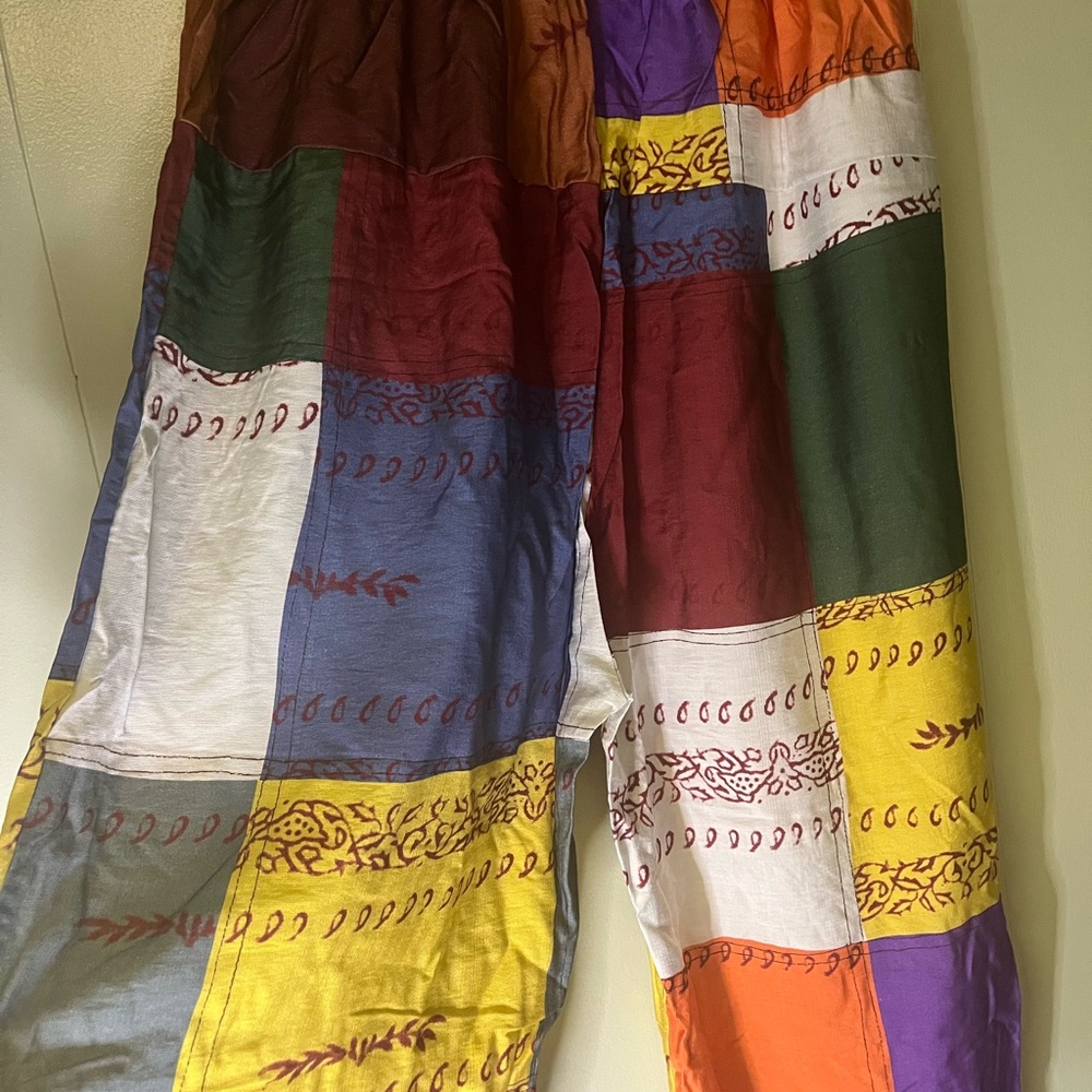 Colorful Patchwork Pants Earthbound Trading NWT N… - image 4